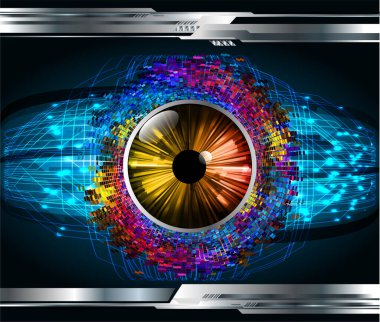 göz siber devre gelecekteki teknoloji konsepti