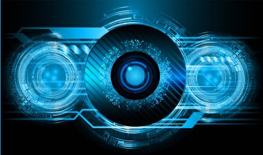 göz siber devre gelecekteki teknoloji konsepti