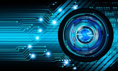 göz siber devre gelecek teknoloji konsepti arka plan, küresel soyut arkaplan