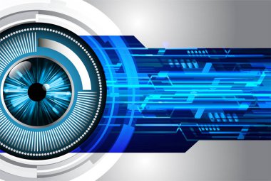 göz siber devre gelecekteki teknoloji konsepti