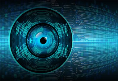 göz siber devre gelecek teknoloji konsepti arka plan, küresel soyut arkaplan