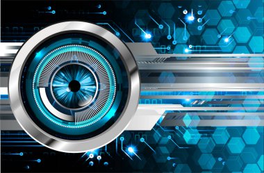 göz siber devre gelecekteki teknoloji konsepti