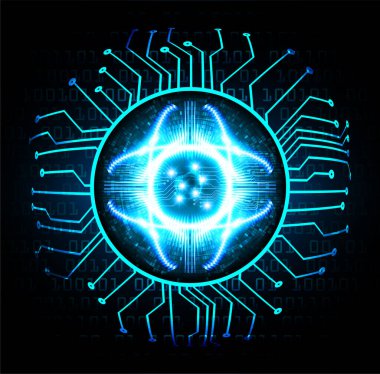 göz siber devre gelecekteki teknoloji konsepti