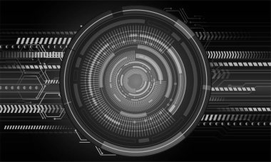 göz siber devre gelecek teknoloji konsepti arka plan, küresel soyut arkaplan