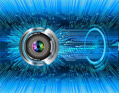 göz siber devre gelecekteki teknoloji konsepti