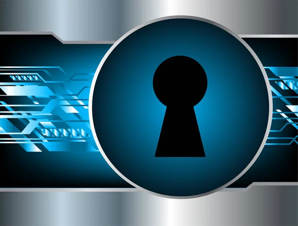 Hintergrundvektorillustration Mit Schlüsselloch Digitales Sicherheitskonzept — Stockvektor