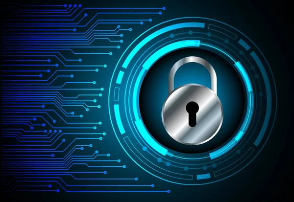 Sayısal arkaplan ve siber güvenlik konusunda kapatılmış asma kilit