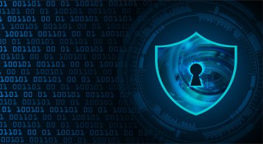 anahtar deliği ile arkaplan vektör illüstrasyonu, dijital güvenlik kavramı