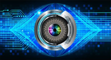 göz siber devre gelecekteki teknoloji konsepti