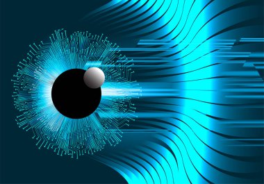 göz siber devre gelecek teknoloji konsepti arka plan, küresel soyut arkaplan