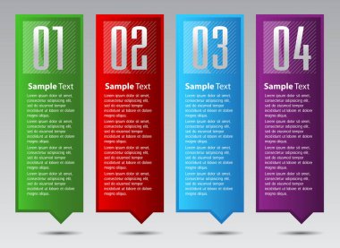 Web sitesi, bilgisayar grafiği, teknoloji ve internet için renkli modern metin kutusu şablonu, afiş