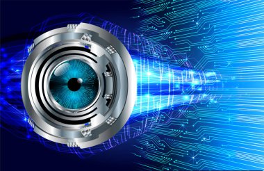 göz siber devre gelecekteki teknoloji konsepti