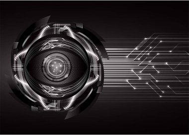 göz siber devre gelecek teknoloji konsepti arka plan, küresel soyut arkaplan