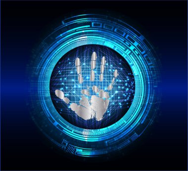 Küre ve haritayla soyut teknoloji arkaplanı