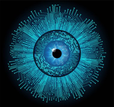 göz siber devre gelecekteki teknoloji konsepti