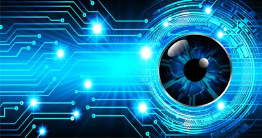 göz siber devre gelecekteki teknoloji konsepti