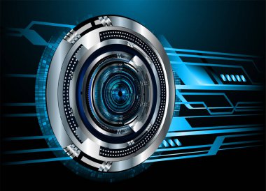 göz siber devre gelecek teknoloji konsepti arka plan, küresel soyut arkaplan