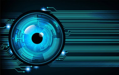 göz siber devre gelecekteki teknoloji konsepti