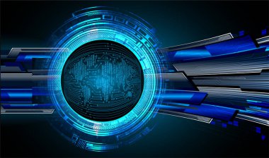 Gelecekteki mavi teknoloji arkaplanının 3D görüntülenmesi