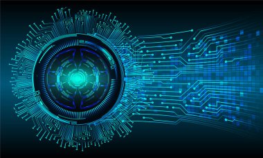 göz siber devre gelecek teknoloji konsepti arka plan, küresel soyut arkaplan