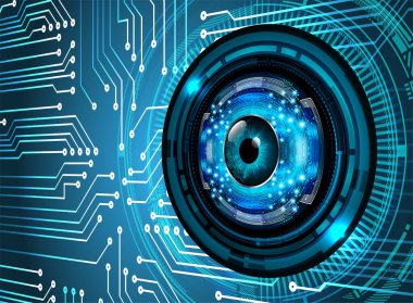 göz siber devre gelecekteki teknoloji konsepti