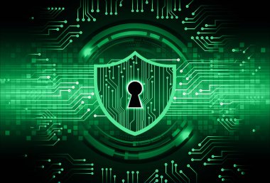 anahtar deliği ile arkaplan vektör illüstrasyonu, dijital güvenlik kavramı