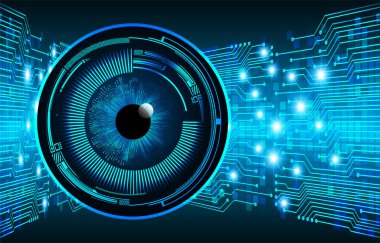 göz siber devre gelecekteki teknoloji konsepti