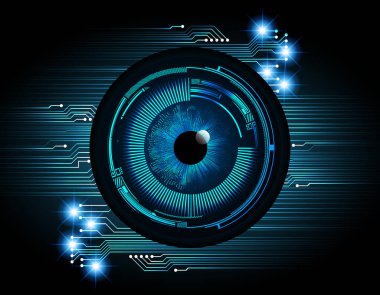 göz siber devre gelecekteki teknoloji konsepti