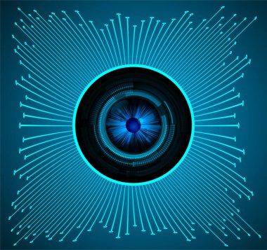 göz siber devre gelecekteki teknoloji konsepti