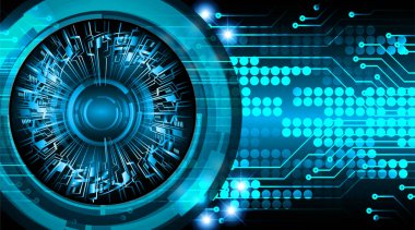 göz siber devre gelecekteki teknoloji konsepti