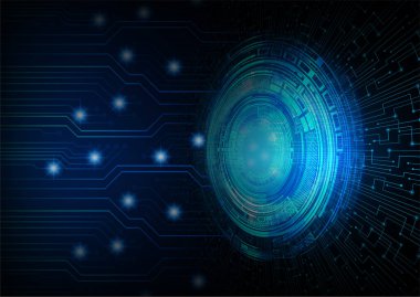 göz siber devre gelecekteki teknoloji konsepti