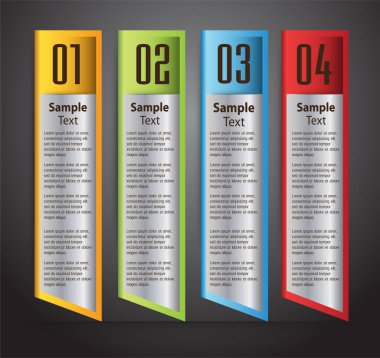 Web sitesi, bilgisayar grafiği, teknoloji ve internet için renkli modern metin kutusu şablonu, afiş