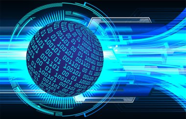 mavi renkli modern dijital duvar kağıdı, teknoloji konsepti