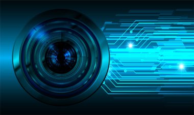 göz siber devre gelecek teknoloji konsepti arka plan, küresel soyut arkaplan