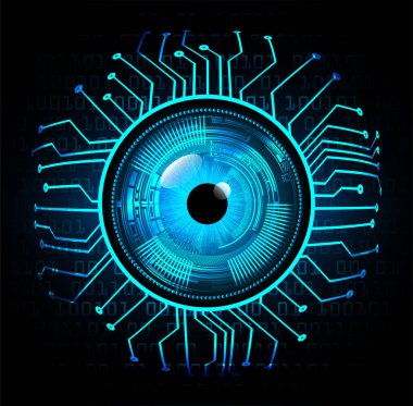 göz siber devre gelecekteki teknoloji konsepti