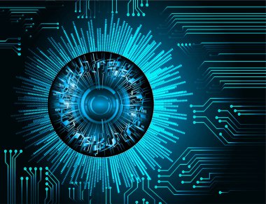 göz siber devre gelecekteki teknoloji konsepti