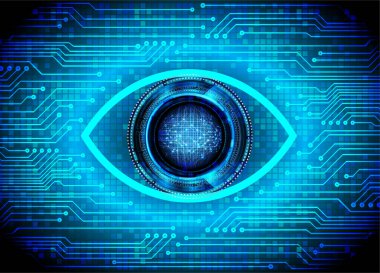 göz siber devre gelecekteki teknoloji konsepti