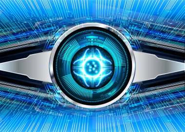 göz siber devre gelecek teknoloji konsepti arka plan, küresel soyut arkaplan