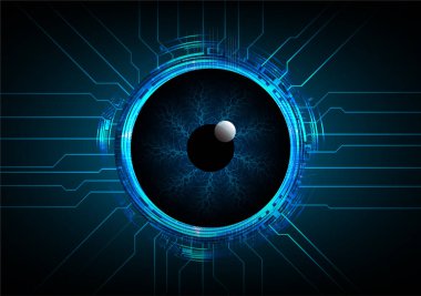 göz siber devre gelecek teknoloji konsepti arka plan, küresel soyut arkaplan