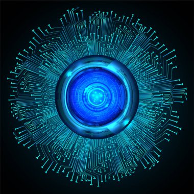 göz siber devre gelecekteki teknoloji konsepti