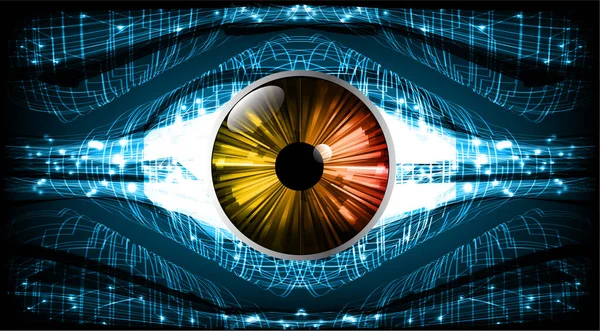 Eye Cyber Circuit Latar Belakang Konsep Teknologi Masa Depan - Stok Vektor