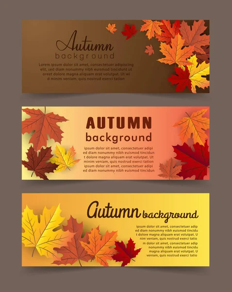 Ilustración Vectorial Hojas Otoño — Vector de stock