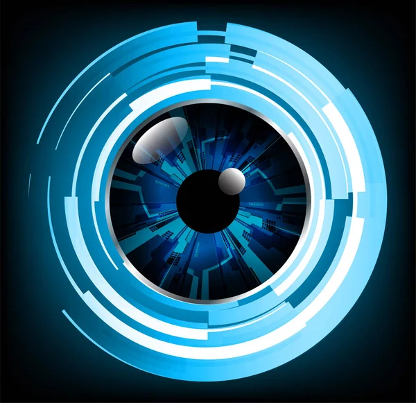 Eye Cyber Circuit Latar Belakang Konsep Teknologi Masa Depan - Stok Vektor