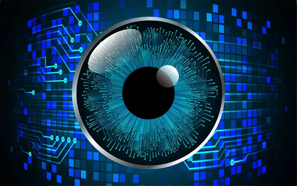 Eye Cyber Circuit Latar Belakang Konsep Teknologi Masa Depan - Stok Vektor