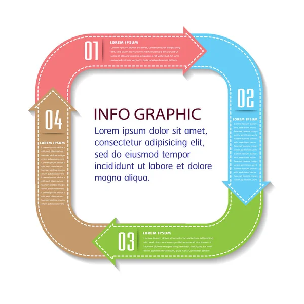 Plantilla Moderna Colorida Del Cuadro Texto Para Web Site Gráfico — Archivo Imágenes Vectoriales