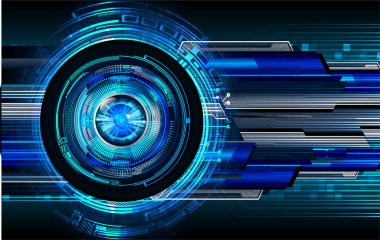 göz siber devre gelecek teknoloji konsepti arka plan, küresel soyut arkaplan