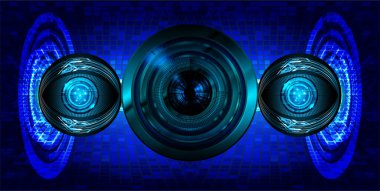 göz siber devre gelecek teknoloji konsepti arka plan, küresel soyut arkaplan