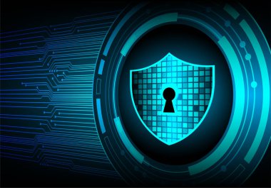 anahtar deliği ile arkaplan vektör illüstrasyonu, dijital güvenlik kavramı