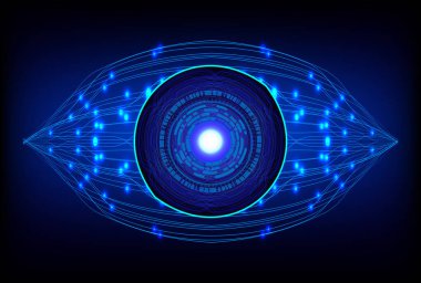 göz siber devre gelecek teknoloji konsepti arka plan, küresel soyut arkaplan