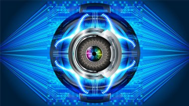 göz siber devre gelecekteki teknoloji konsepti